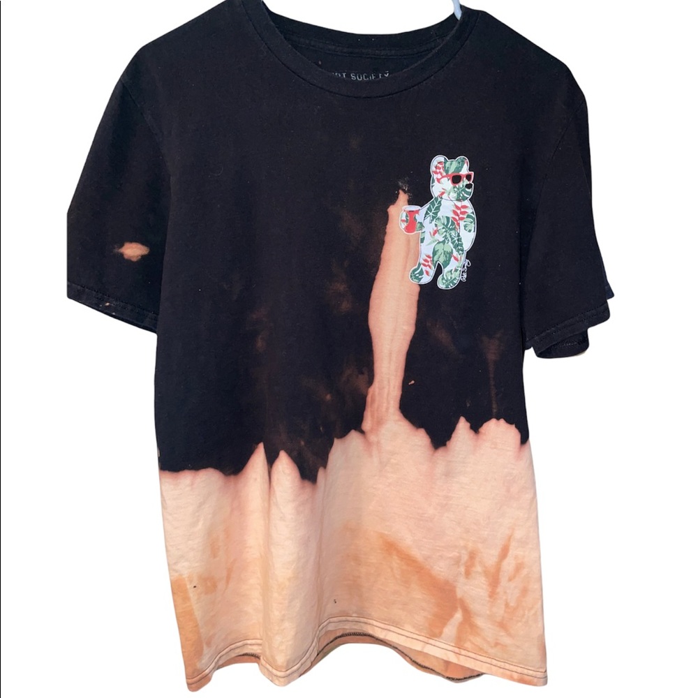 Riot Society Bear Bleach Dye Tee by Ruh-Ro RAGS!